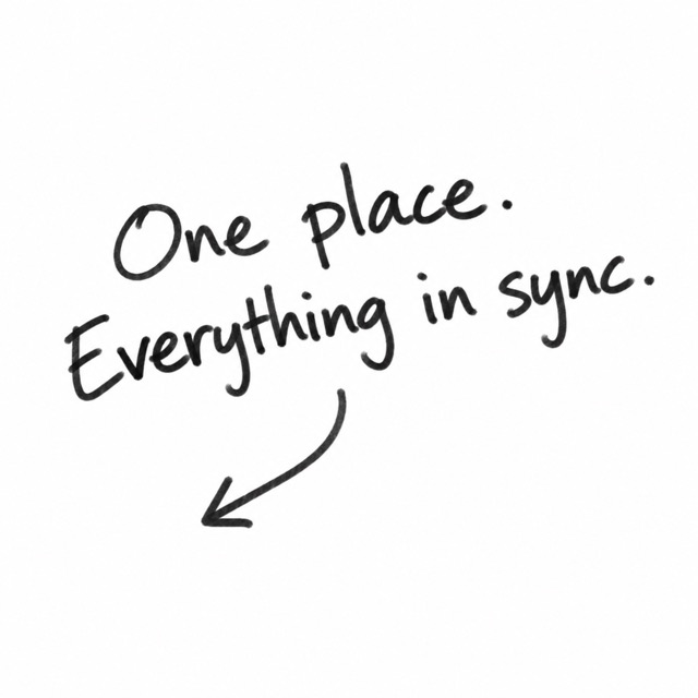 One place. Everything in sync.